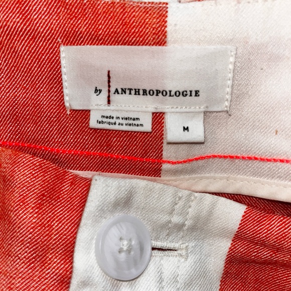 Anthropologie Maeve The Colette Orange and White Striped Linen Blend Maxi Skirt - Picture 16 of 16